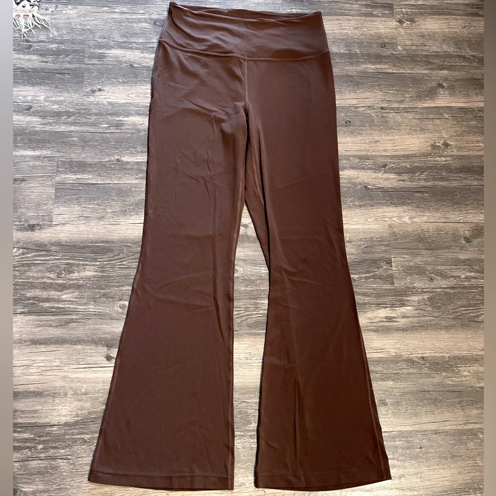 Lululemon flared leggings brown